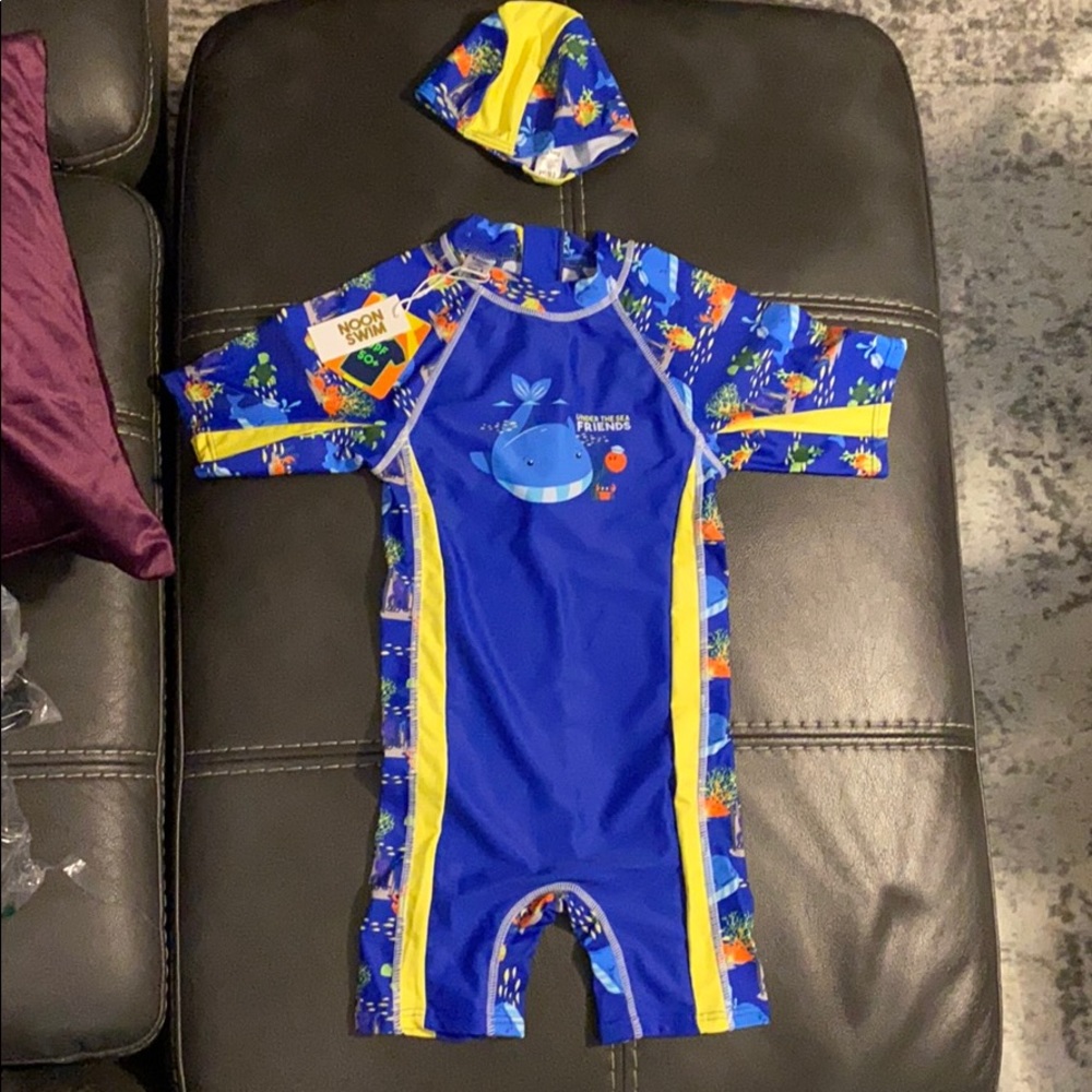 Kids size 4 Noon swim whale swim suit